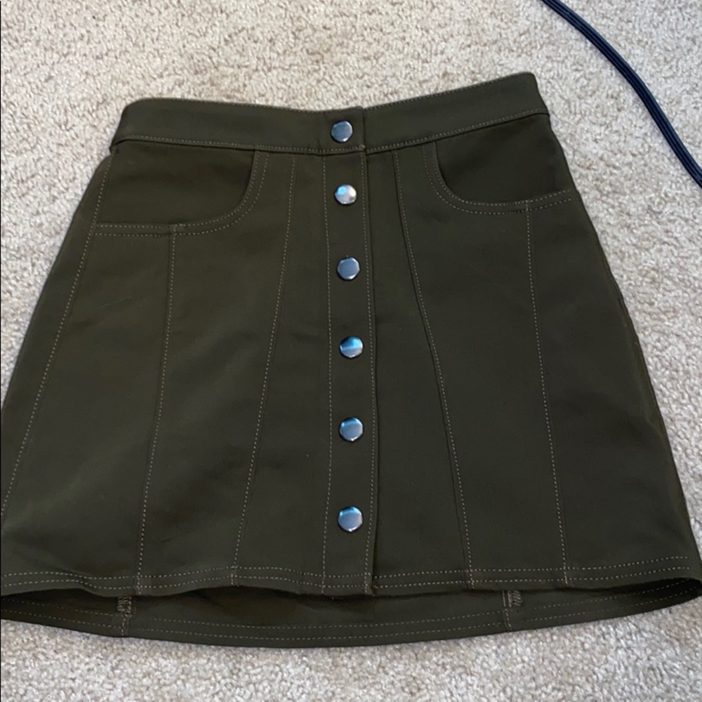 Olive green Mini skirt
